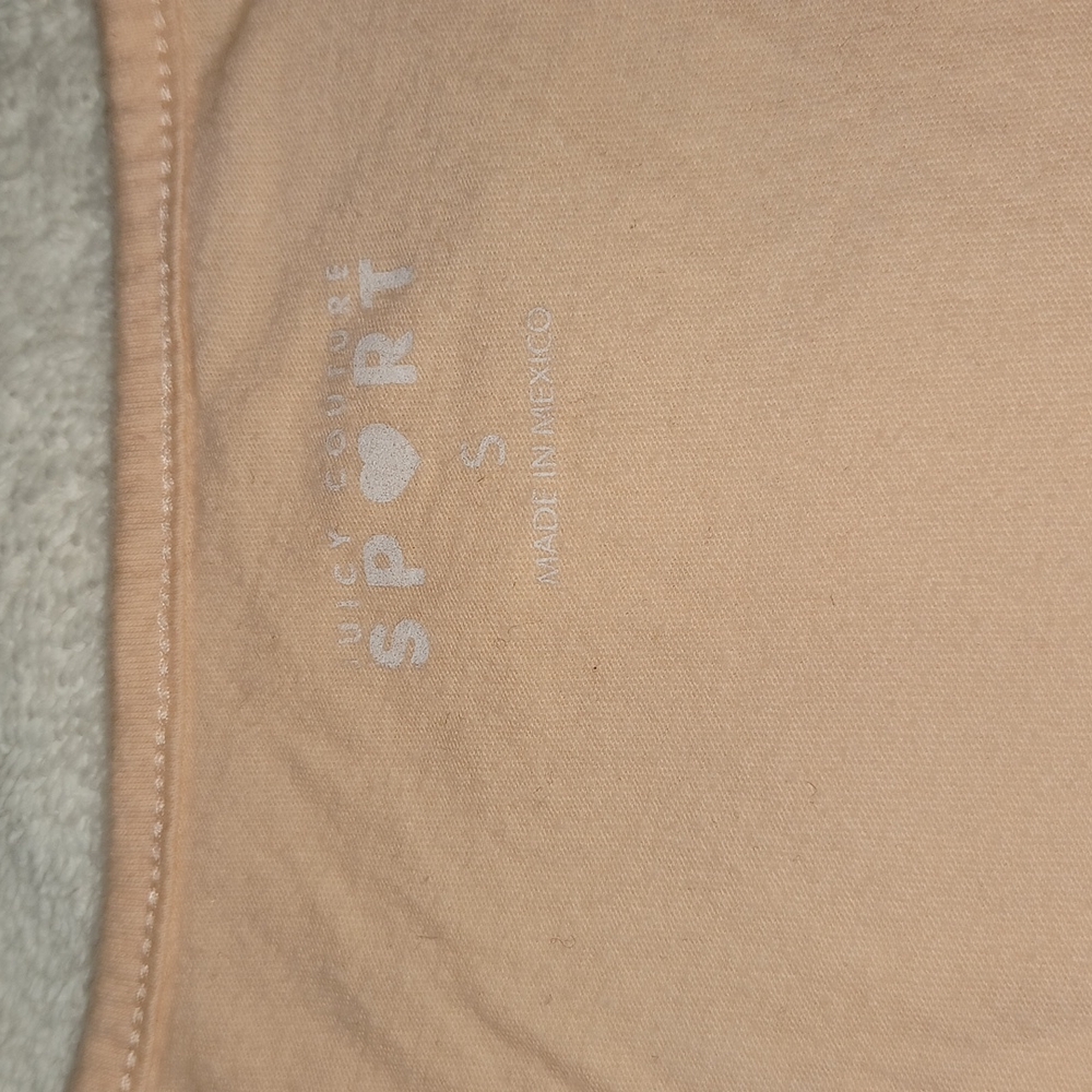 Juicy Couture "JUICY" Sport Muscle Tee Tank Top Orange,  Sz Small - Picture 4 of 4
